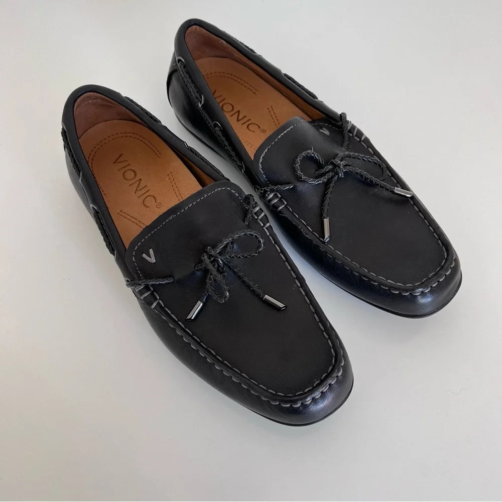 Vionic Men's Luca Slip On Loafer‎ Arch Support Black